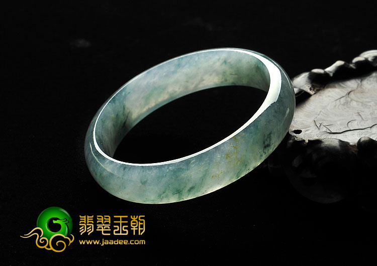 冰种飘花缅甸翡翠A货手镯（56.2mm）