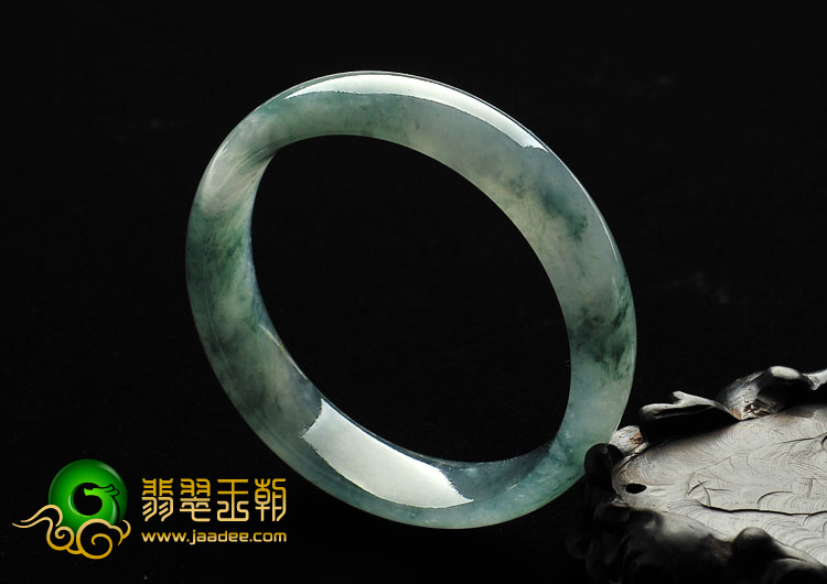 冰种飘花缅甸翡翠A货手镯（56.2mm）