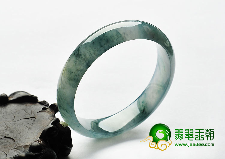 冰种飘花缅甸翡翠A货手镯（56.2mm）