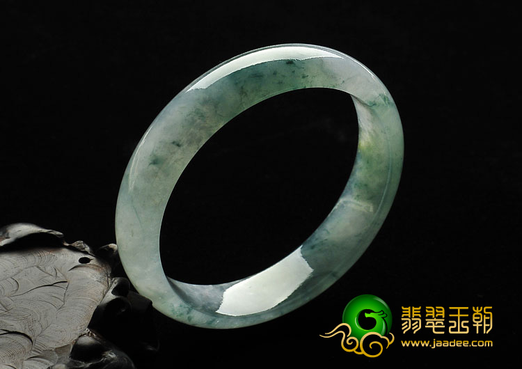 冰种飘花缅甸翡翠A货手镯（56.2mm）