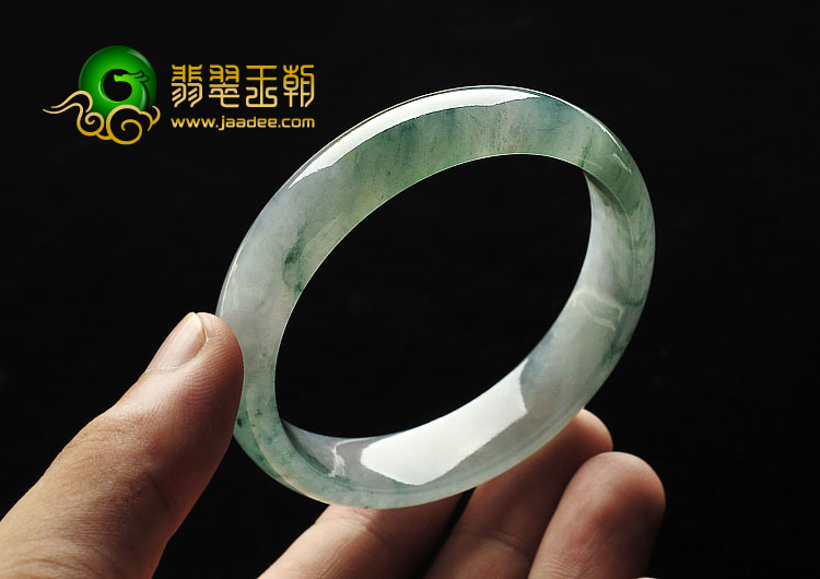 冰种飘花缅甸翡翠A货手镯（56.2mm）