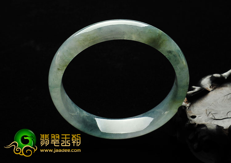 冰种飘花缅甸翡翠A货手镯（56.2mm）