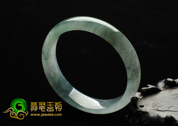 冰种飘花缅甸翡翠A货手镯（56.2mm）