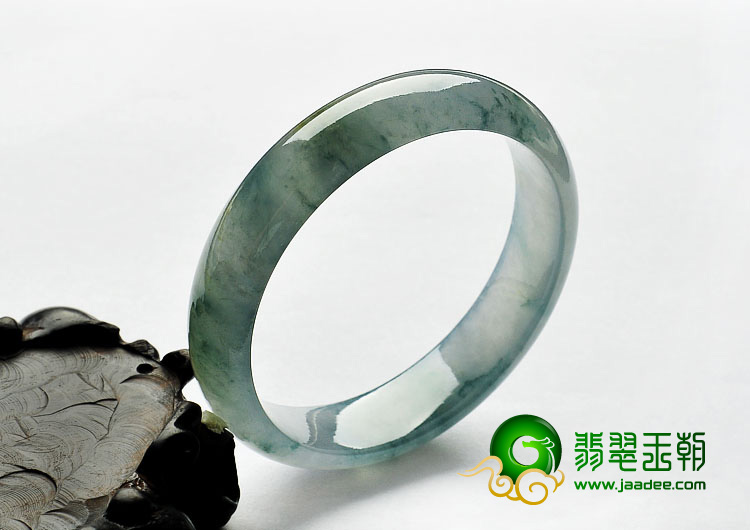 冰种飘花缅甸翡翠A货手镯（56.2mm）