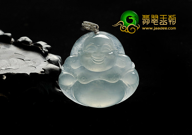 冰种晴水缅甸翡翠A货玉佛挂件