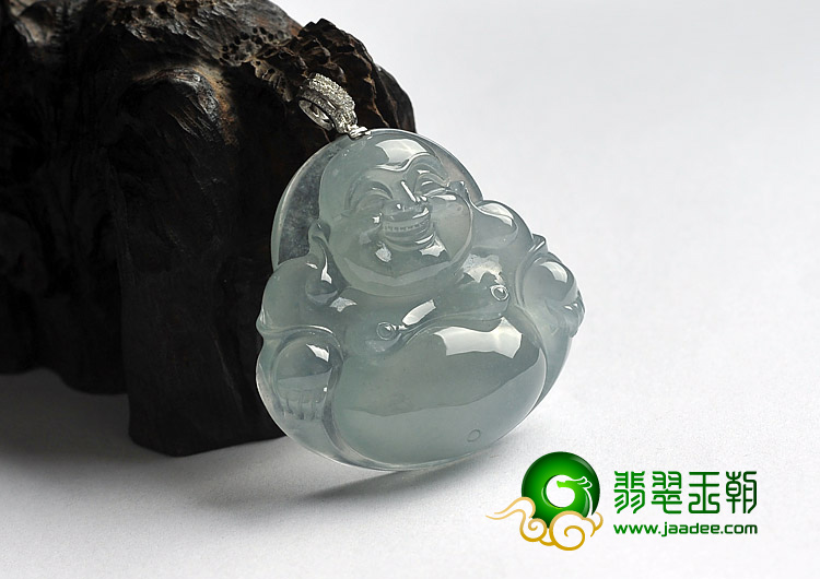冰种晴水缅甸翡翠A货玉佛挂件