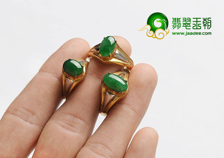 糯冰种阳绿缅甸翡翠A货戒面（一批走）