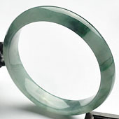 糯冰种晴水飘花缅甸翡翠A货手镯（56.1mm）