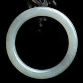 糯冰种晴水缅甸翡翠A货圆条手镯（56.9mm）