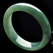 糯冰种晴水缅甸翡翠A货手镯（58.7mm）