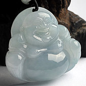 糯冰种晴水缅甸翡翠A货玉佛挂件