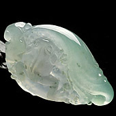 冰种晴水缅甸翡翠A货青蛙挂件