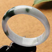 糯冰种飘花缅甸翡翠A货贵妃镯（55.6mm-49.5mm）