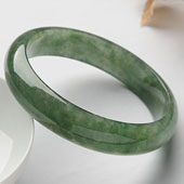 糯冰种晴水缅甸翡翠A货手镯（58.4mm）