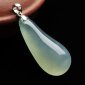 冰种晴水缅甸翡翠A货福瓜挂件（金扣）