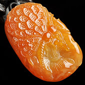 糯冰种红黄翡缅甸翡翠A货蝶恋花挂件