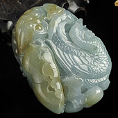 糯冰种褐黄翡晴水缅甸翡翠A货一路连科挂件