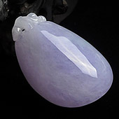 糯冰种紫罗兰缅甸翡翠A货福瓜挂件