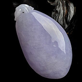 糯冰种紫罗兰缅甸翡翠A货福瓜挂件