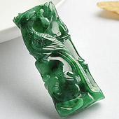 糯冰种癣加绿缅甸翡翠A货节节高挂件
