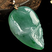 (超值推荐)冰种翠色缅甸翡翠A货福瓜挂件