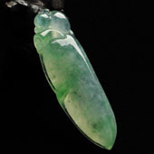 冰种飘翠缅甸翡翠A货福瓜挂件