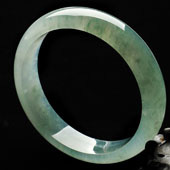 冰种飘花缅甸翡翠A货手镯（58.6mm）