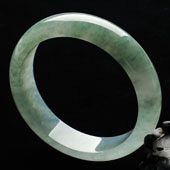 冰种飘花缅甸翡翠A货手镯（56.6mm）