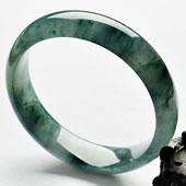 冰种飘花缅甸翡翠A货手镯（56.2mm）