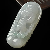 糯冰种晴水缅甸翡翠A货玉佛挂件