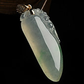 冰种飘翠缅甸翡翠A货福瓜挂件