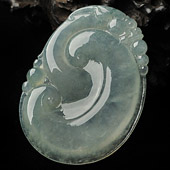 冰种晴水缅甸翡翠A货如意挂件