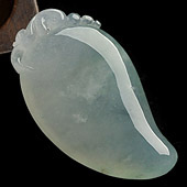 冰种晴水缅甸翡翠A货福瓜挂件