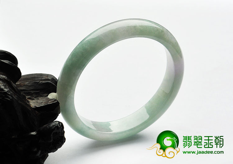 糯冰种晴水缅甸翡翠A货手镯（54.9mm）