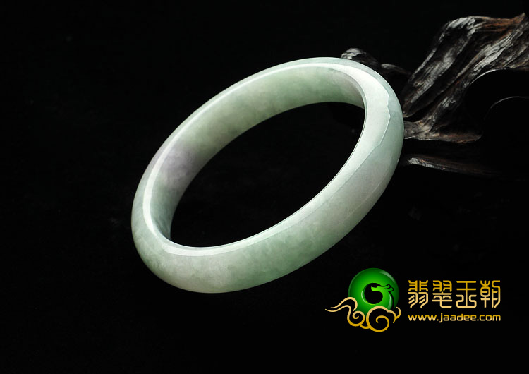 糯冰种晴水缅甸翡翠A货手镯（54.9mm）