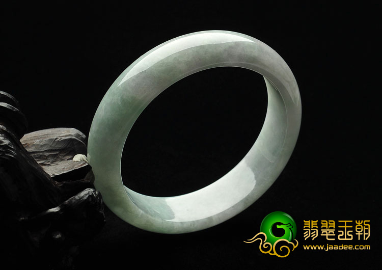 糯冰种晴水缅甸翡翠A货手镯（56.1mm）