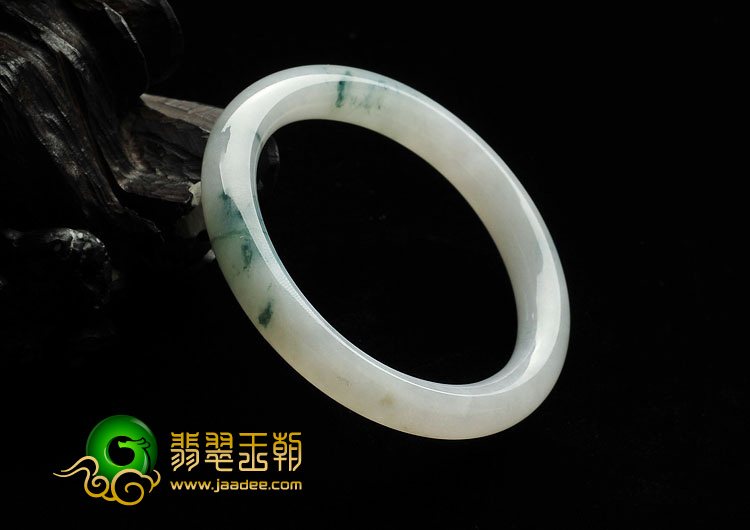 糯冰种飘花缅甸翡翠A货贵妃镯（55.1mm-48.7mm）