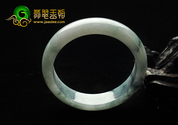糯冰种飘花缅甸翡翠A货手镯（57.4mm）