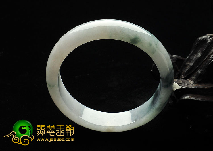 糯冰种飘花缅甸翡翠A货手镯（57mm）