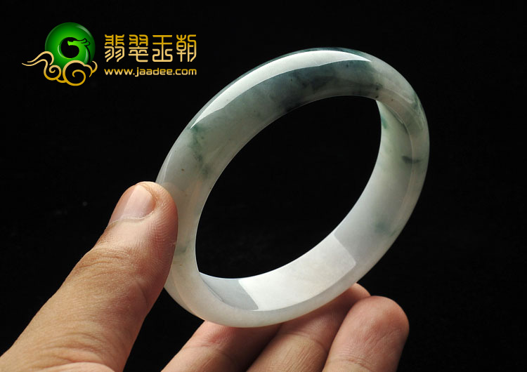 糯冰种飘花缅甸翡翠A货手镯（57mm）