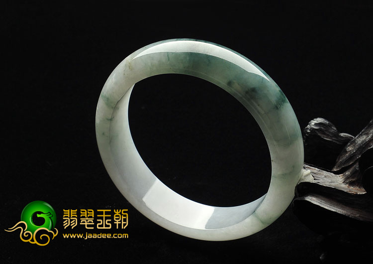糯冰种飘花缅甸翡翠A货手镯（57.4mm）