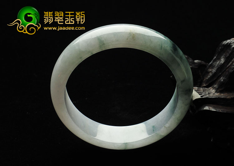 糯冰种飘花缅甸翡翠A货手镯（57.4mm）