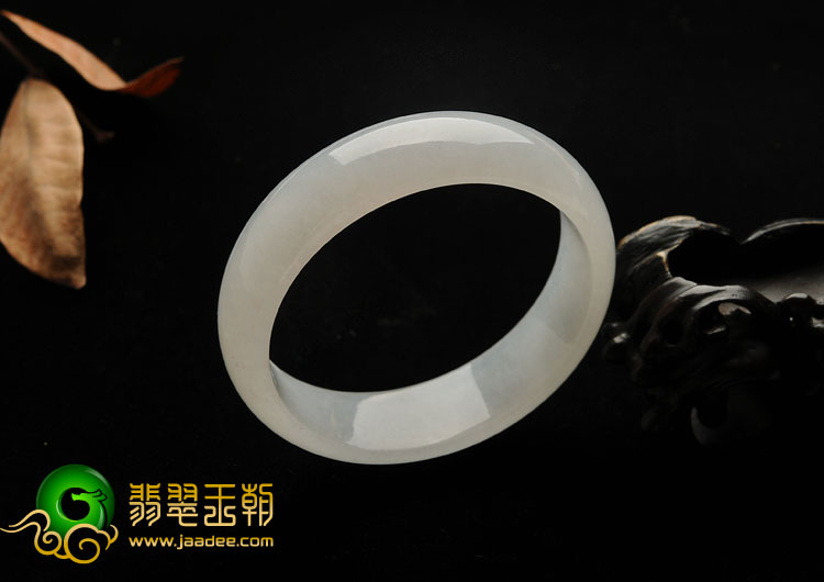 冰种白色缅甸翡翠A货手镯（56.2mm）