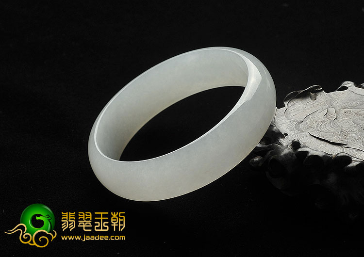 冰种白色缅甸翡翠A货手镯（58.8mm）