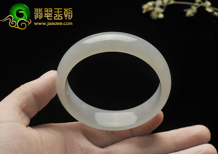 冰种白色缅甸翡翠A货手镯（58.8mm）