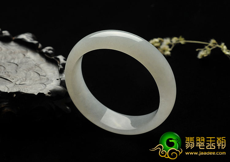 冰种白色缅甸翡翠A货手镯（52.8mm）