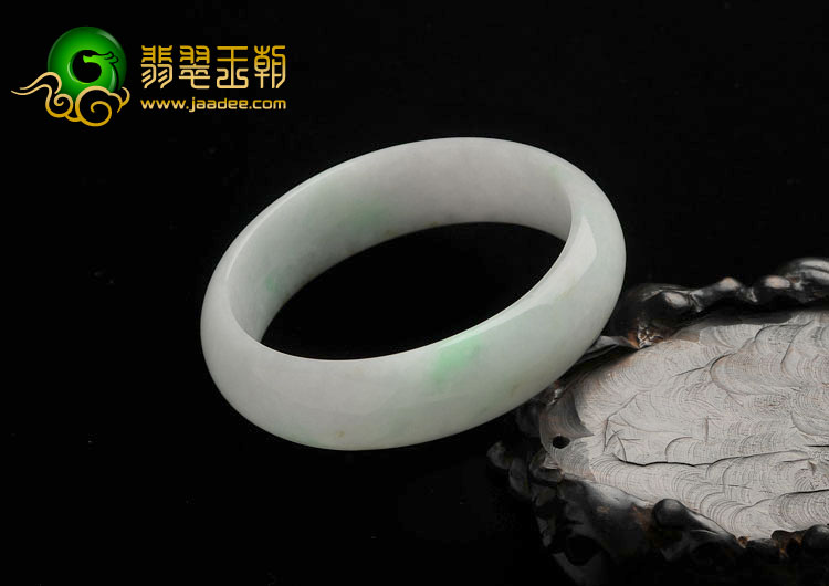 糯冰种飘翠缅甸翡翠A货手镯（57.4mm）