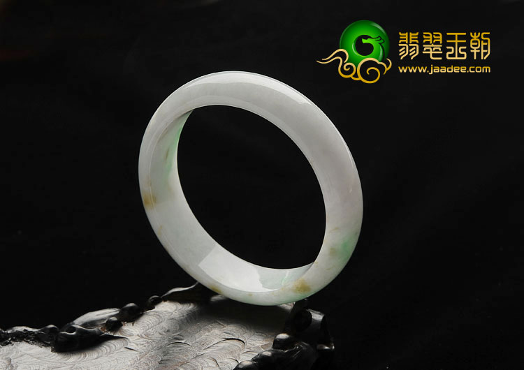 糯冰种飘翠缅甸翡翠A货手镯（57.4mm）