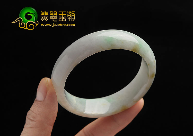 糯冰种飘翠缅甸翡翠A货手镯（57.4mm）