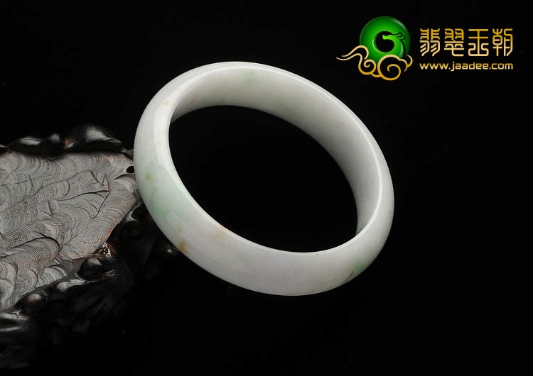糯冰种飘翠缅甸翡翠A货手镯（57.5mm）